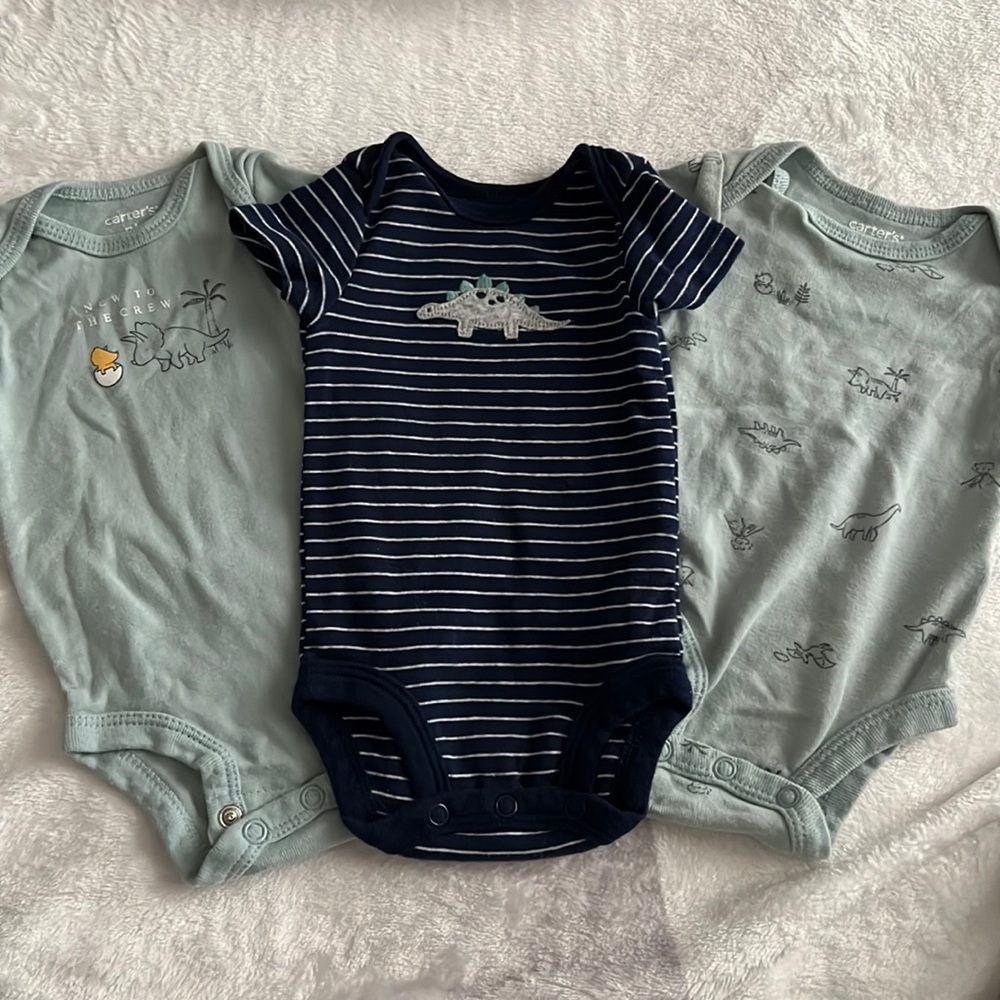 dino set of onesies